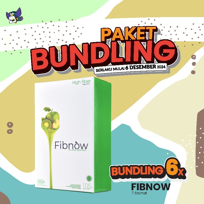 Paket Bundling : 6 Fibnow isi 7 sachet 5 Terjual: 1007